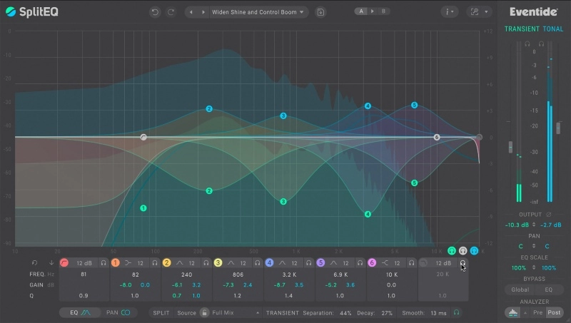 Tonal balance and Transient Shaping