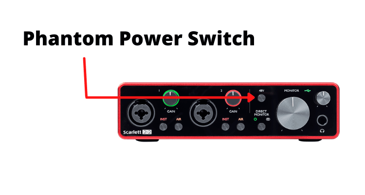 scarlett 2i2 phantom power